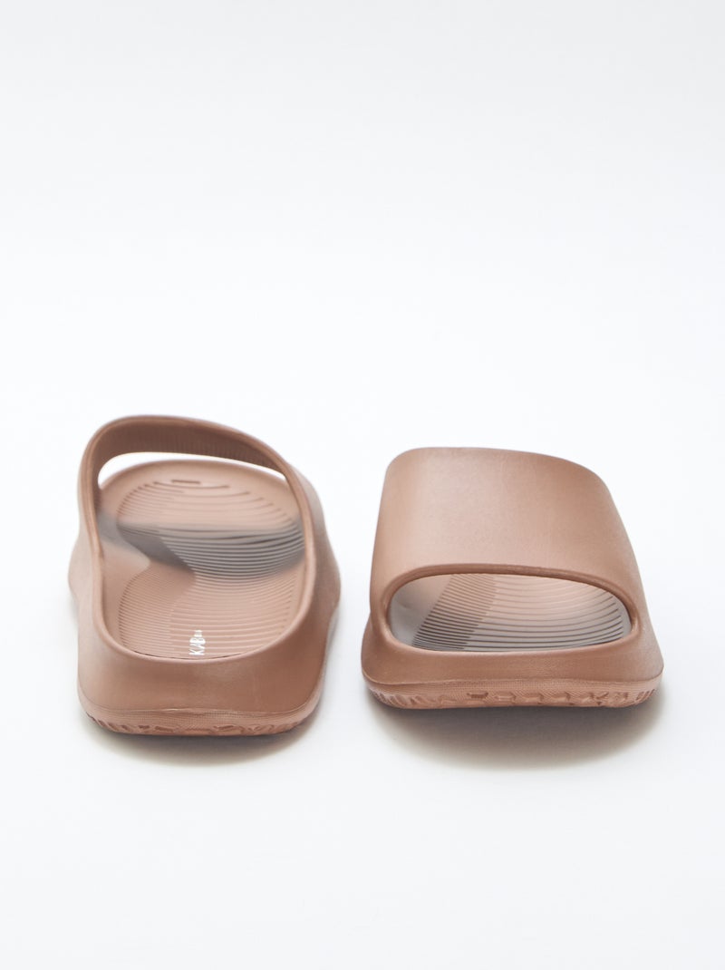 Wedge Pool Slides Brown - Kiabi