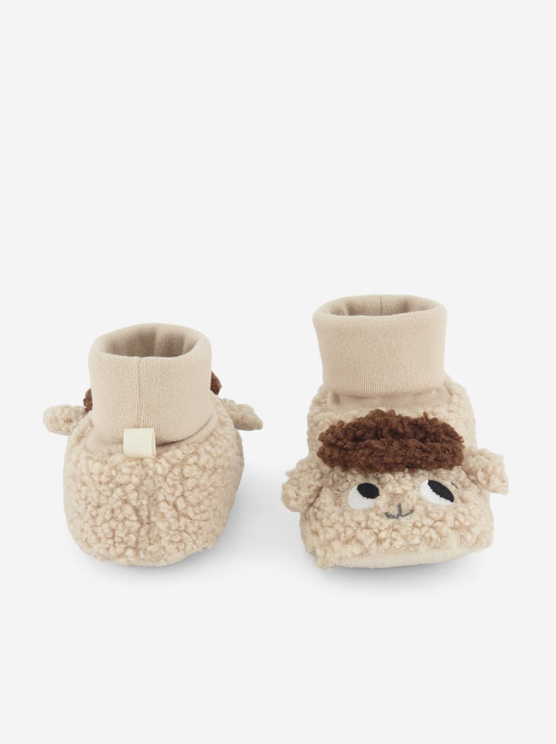 Weiche Babyschuhe 'Schafköpfe' Beige - Kiabi