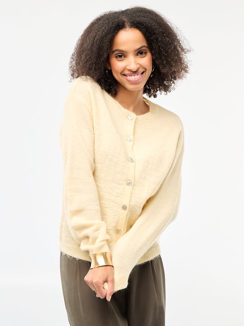 Weiche Strickjacke aus Wolle und Mohair - Kiabi