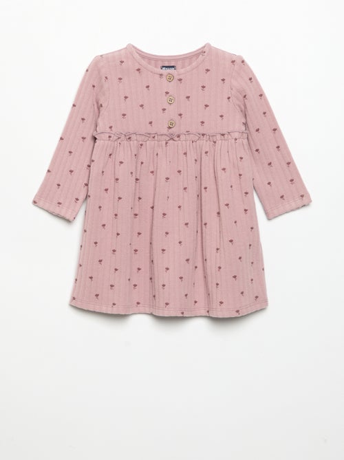 Weiches Strickkleid mit Print - Kiabi