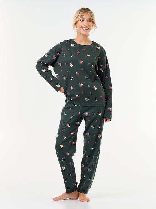 Weihnachts-Pyjama-Set lang – 2-teilig - Kiabi
