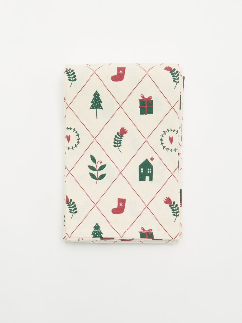 Weihnachts-Tischdecke - KIABI Home Ecru - Kiabi
