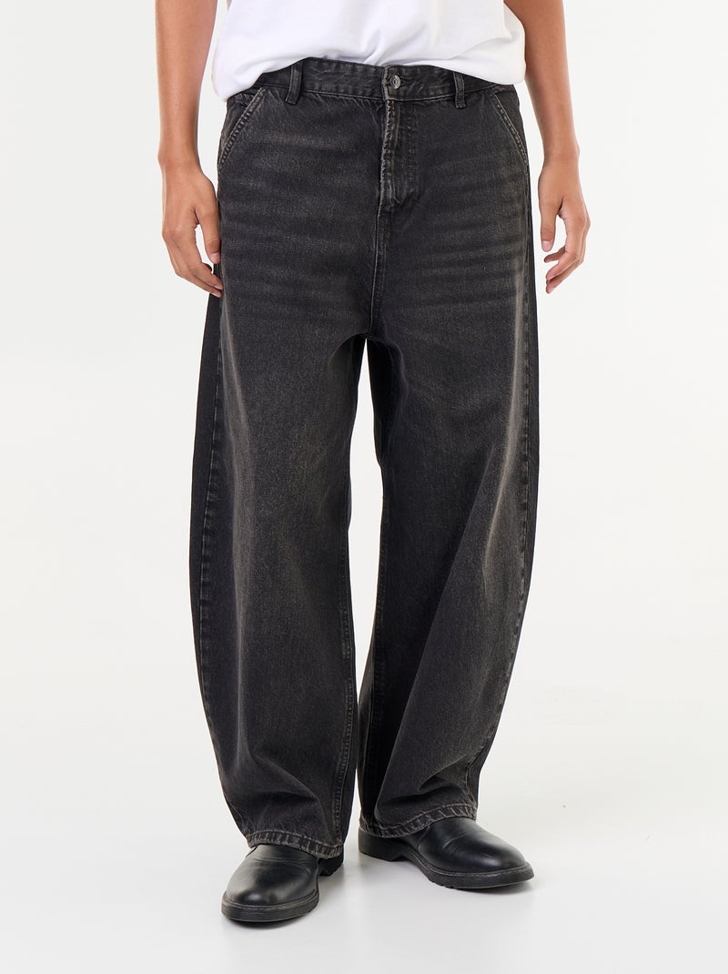 Weite 5-Pocket-Jeans Noir - Kiabi
