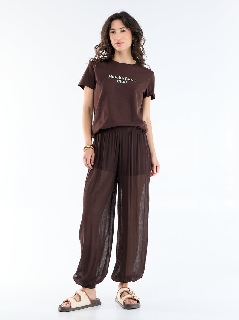 Weite Ballonhose Braun - Kiabi
