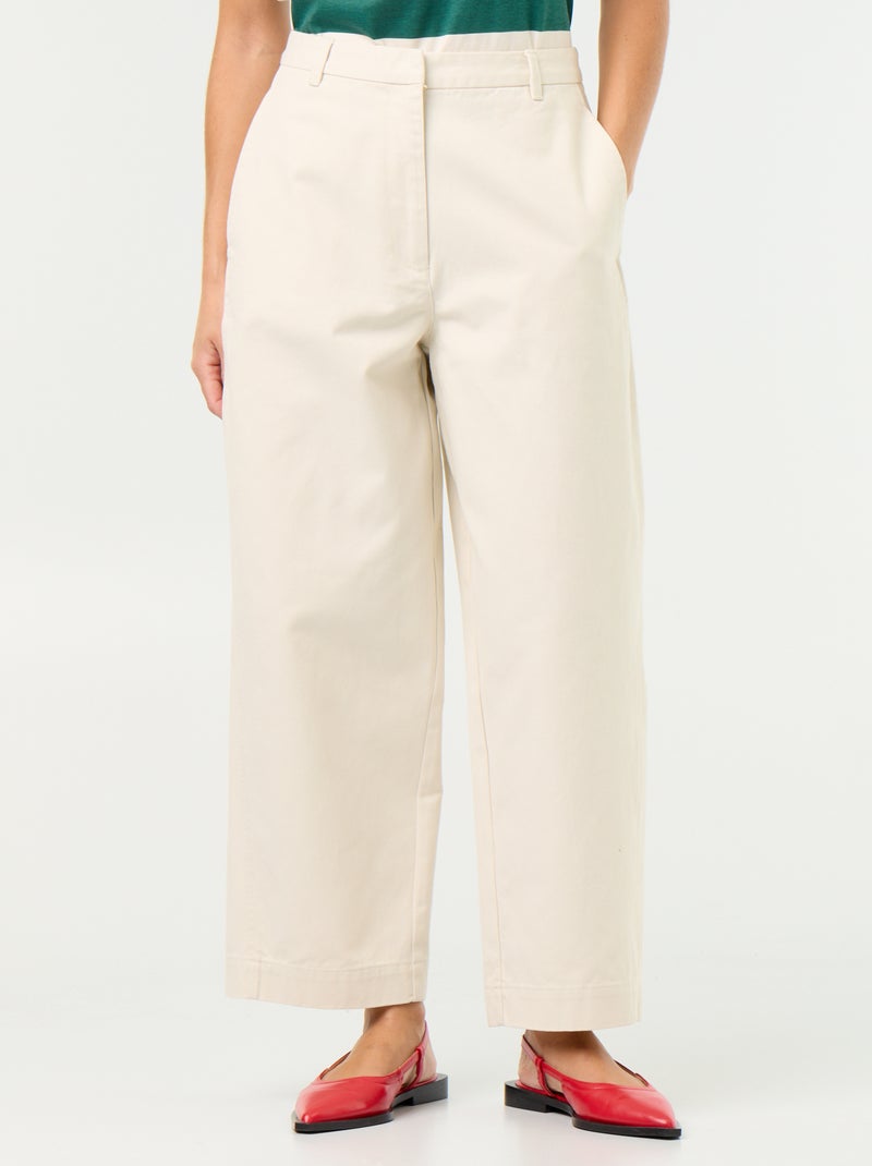 Weite Barrel-Hose Beige - Kiabi