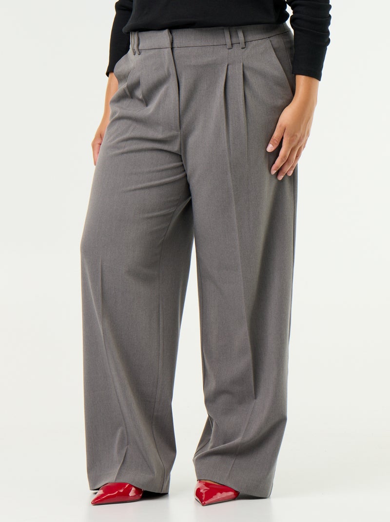 Weite Cigarette-Hose Grau - Kiabi