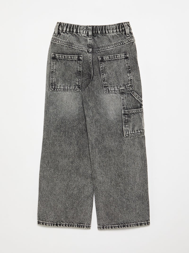 Weite Denim-Hose Gris - Kiabi