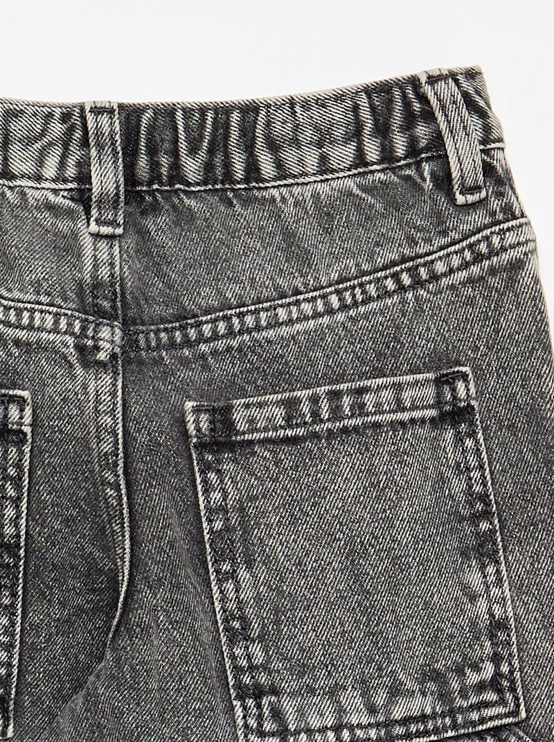 Weite Denim-Hose Gris - Kiabi