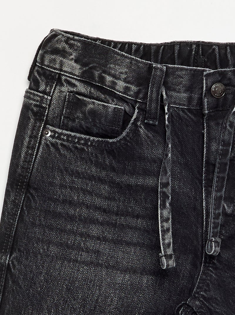 Weite Denim-Hose Schwarz - Kiabi