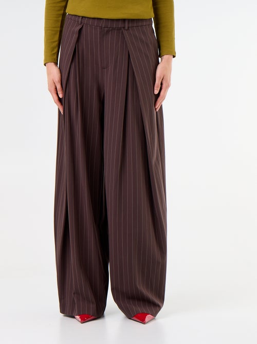 Weite High-Waist Bundfaltenhose - Kiabi