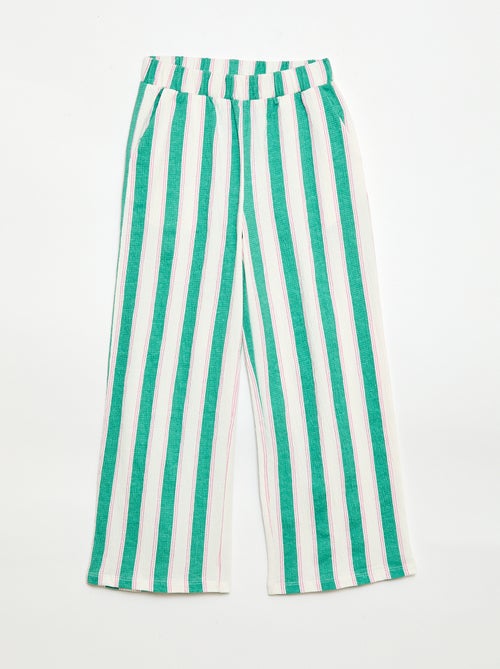 Weite Hose aus Crêpe-Strick - Kiabi