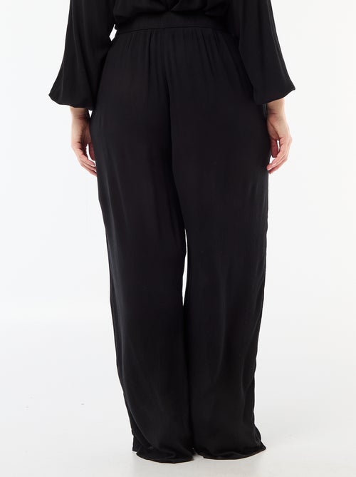 Weite Hose aus Crêpe-Strick - Kiabi Weite Hose aus Crêpe-Strick - Kiabi
