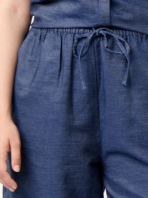 Weite Hose mit gestickten Prints - Kiabi Weite Hose mit gestickten Prints - Kiabi