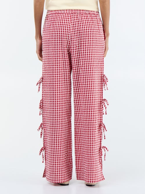 Weite Hose mit Vichy-Karos - Kiabi