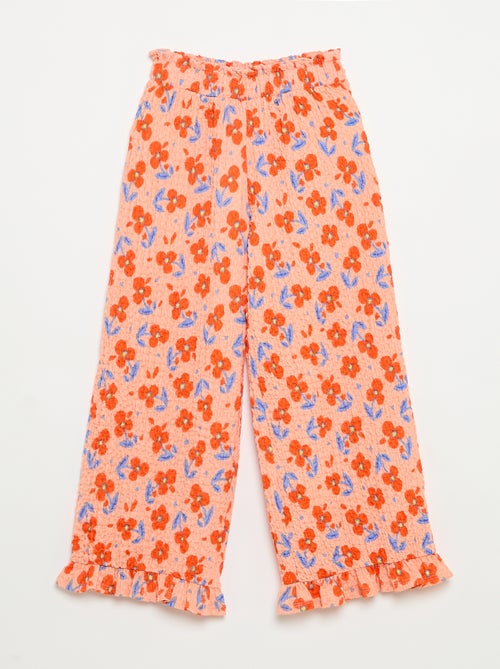 Weite Hose mit Volants am Saum - Kiabi