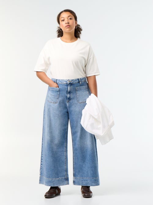 Weite Jeans mit aufgesetzten Taschen - Kiabi