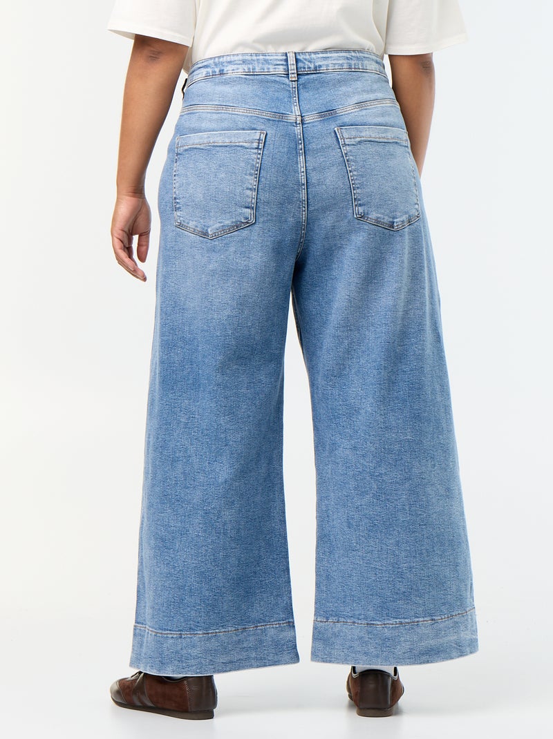 Weite Jeans mit aufgesetzten Taschen Bleu - Kiabi