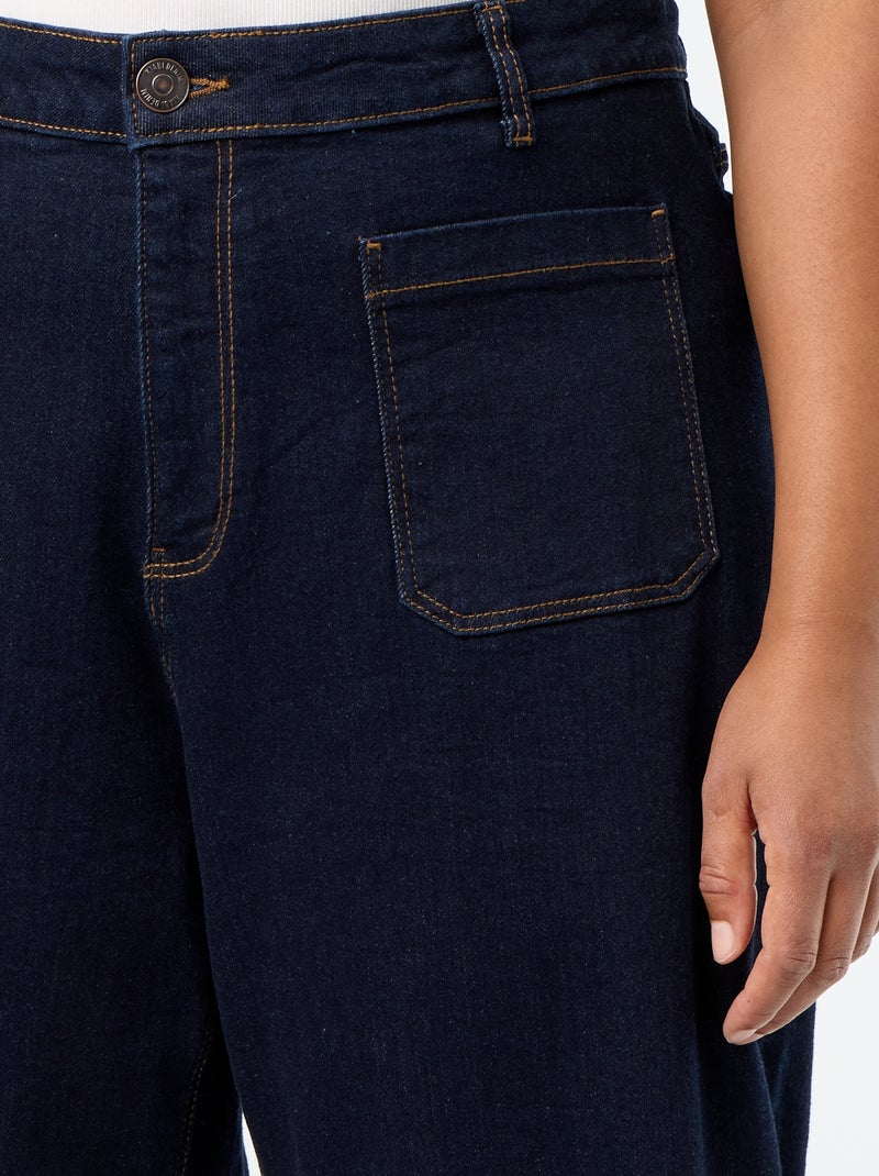 Weite Jeans mit aufgesetzten Taschen Bleu - Kiabi