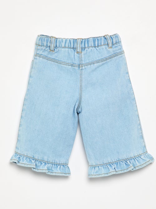 Weite Jeanshose mit Rüschen - Kiabi