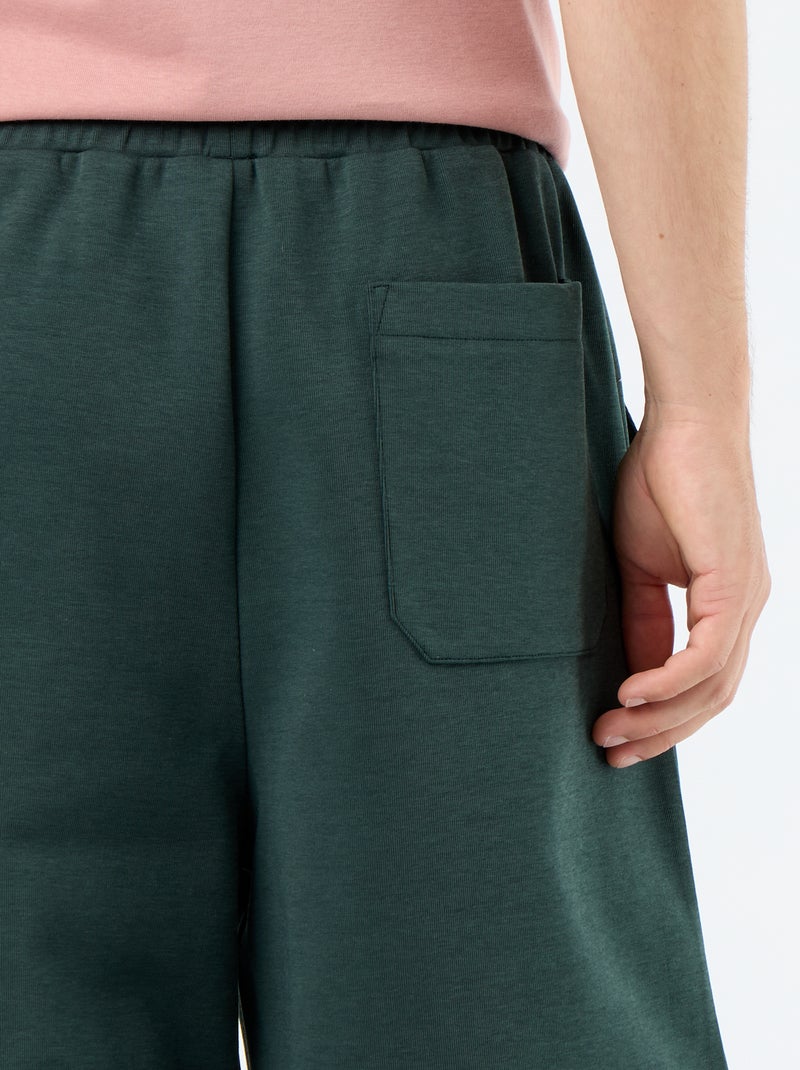 Weite Jogginghose aus leichtem Sweatstoff Vert - Kiabi