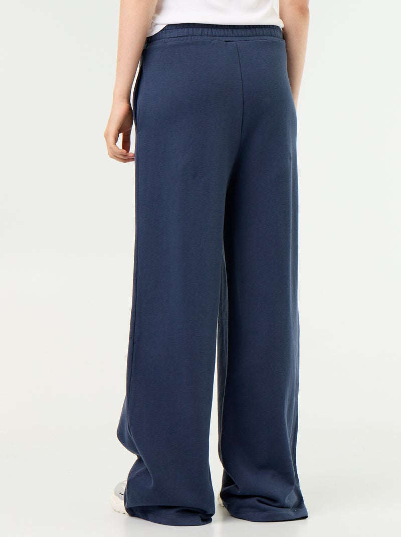 Weite Jogginghose aus schwerem Strick Bleu - Kiabi