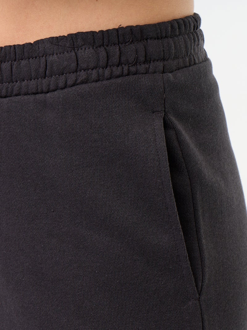 Weite Jogginghose aus schwerem Strick Noir - Kiabi