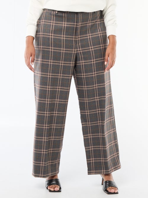 Weite karierte Hose - Kiabi