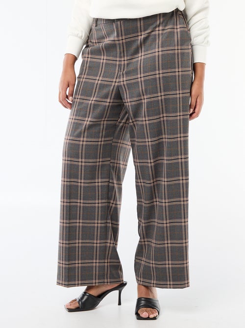 Weite karierte Hose - Kiabi