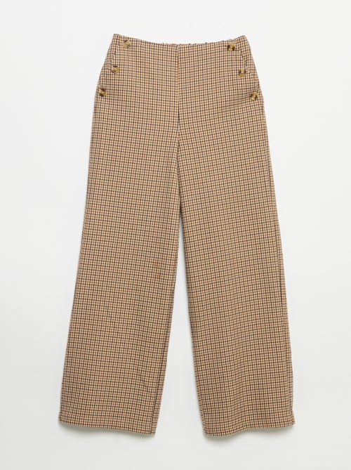 Weite karierte Hose - Kiabi