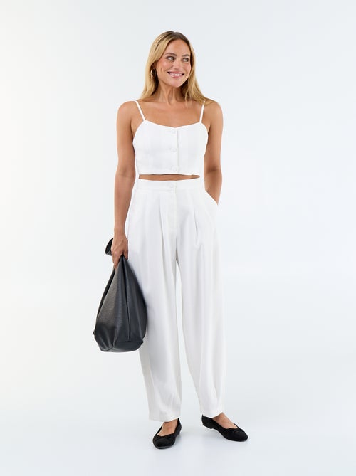 Weite leichte Twill-Hose - Kiabi