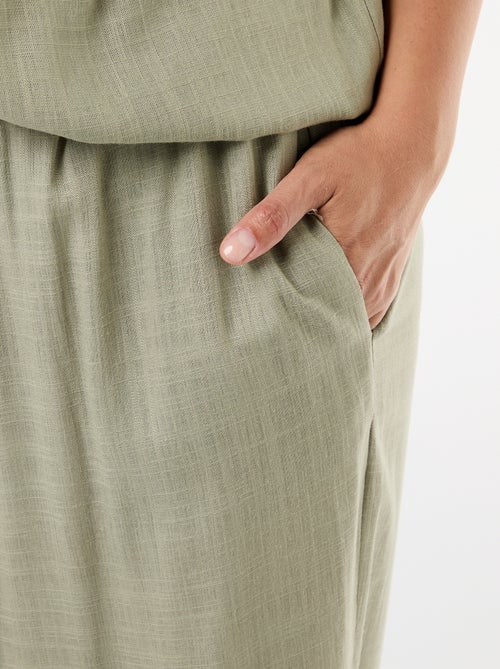 Weite Leinen-Mix-Hose - Kiabi