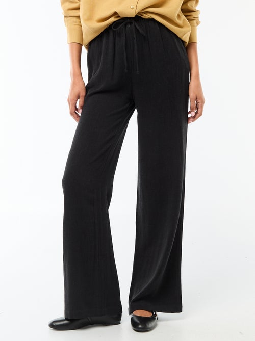 Weite Leinenhose für Damen - Kiabi Weite Leinenhose für Damen - Kiabi