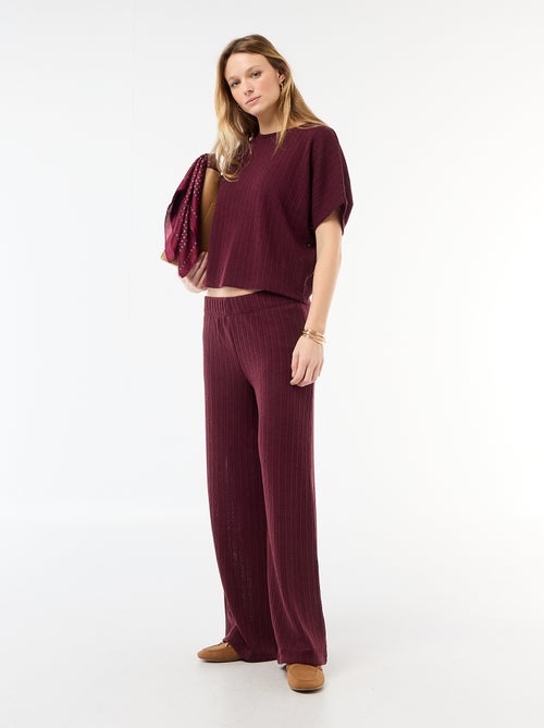 Weite Lochstrickhose - Kiabi