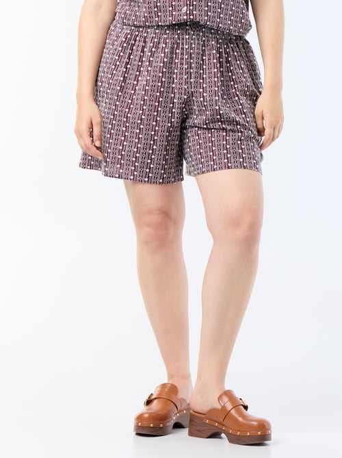 Weite Shorts mit Stickmustern - Kiabi