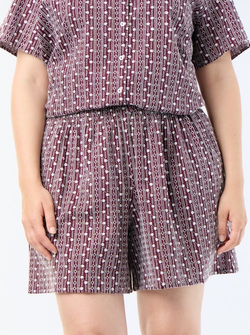 Weite Shorts mit Stickmustern - Kiabi