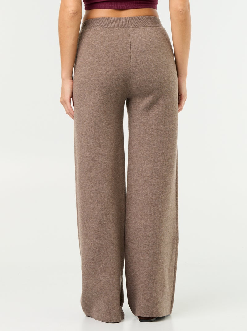 Weite Strickhose Beige - Kiabi