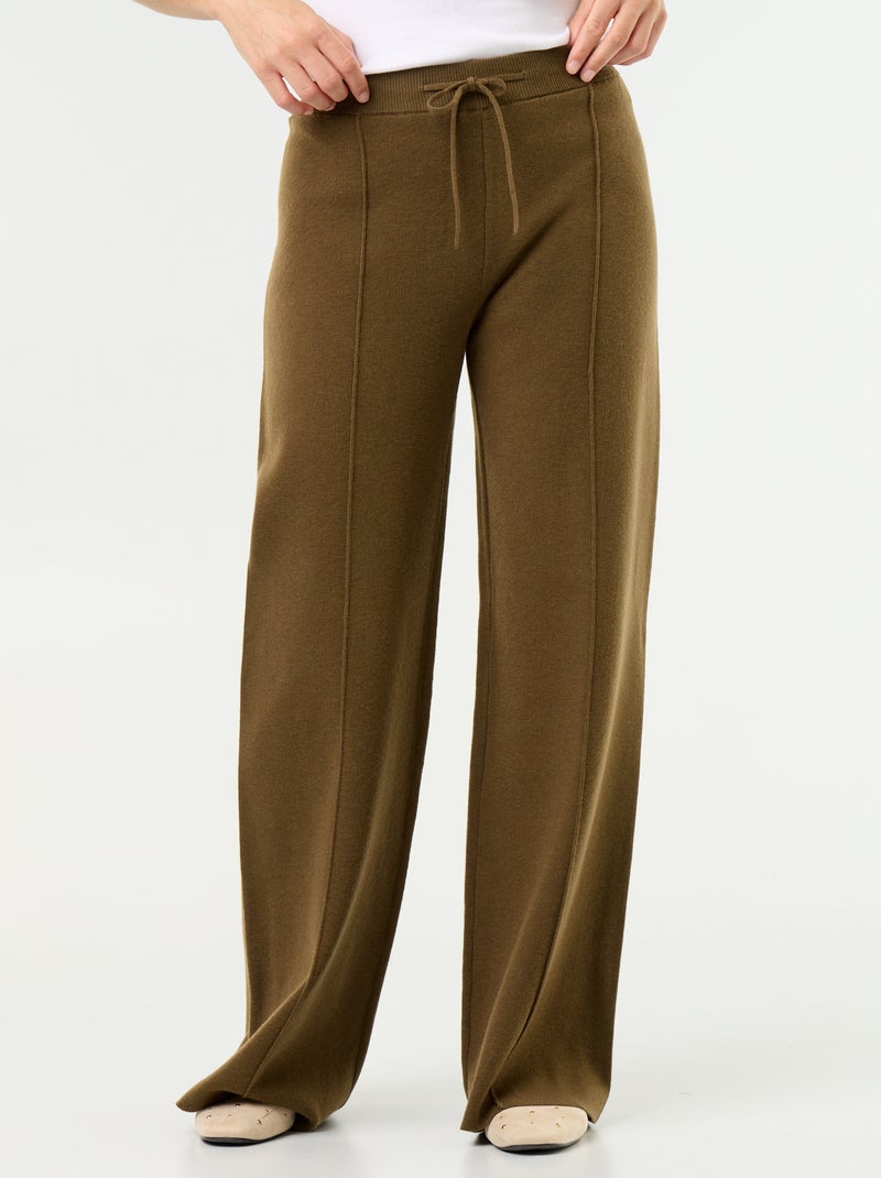 Weite Strickhose Vert - Kiabi