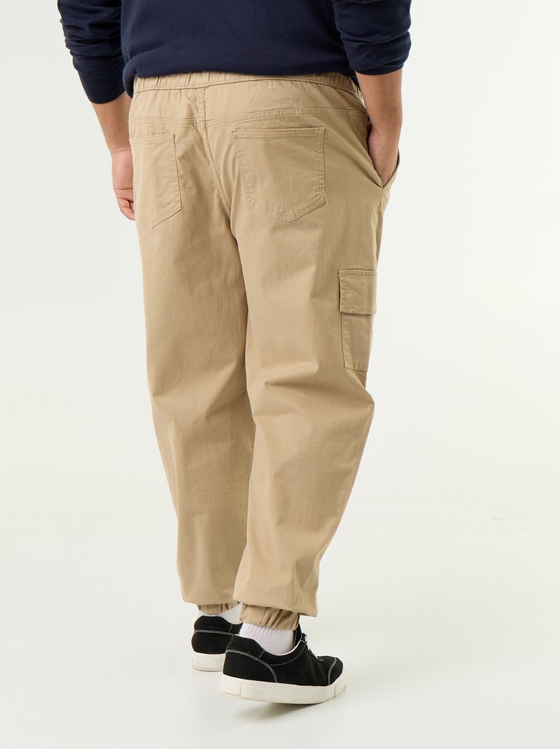 Weite Twillhose Beige - Kiabi