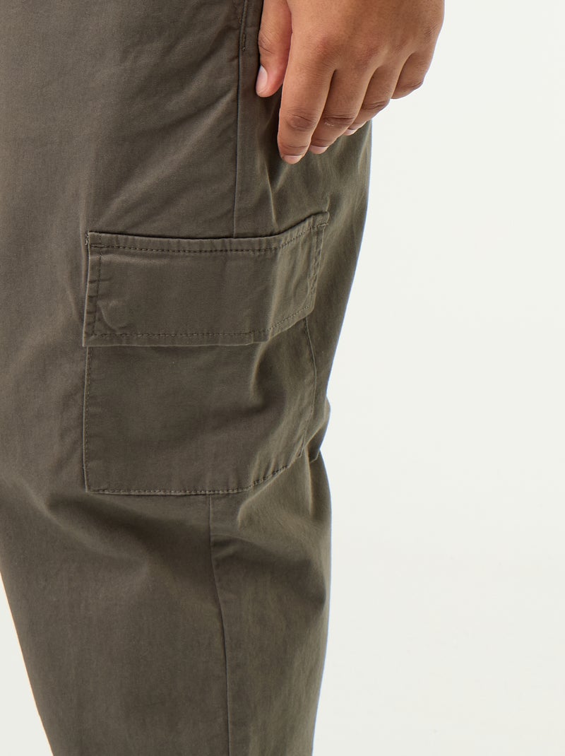 Weite Twillhose Kaki - Kiabi