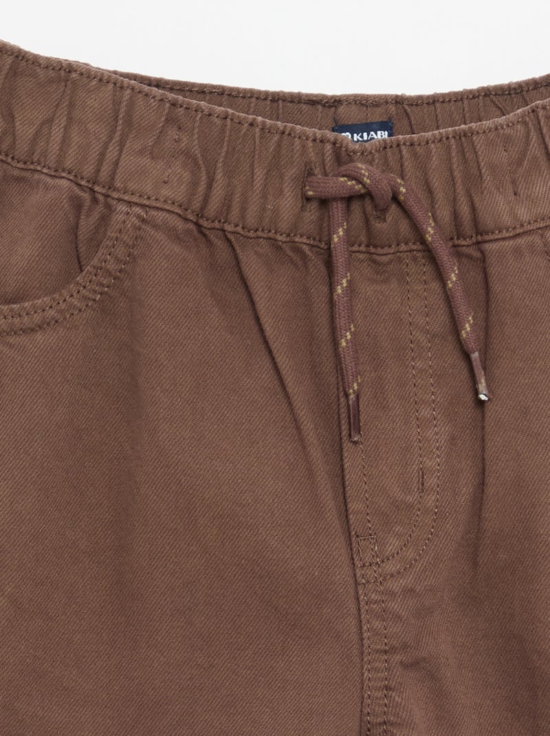 Weite unifarbene Hose Marron - Kiabi