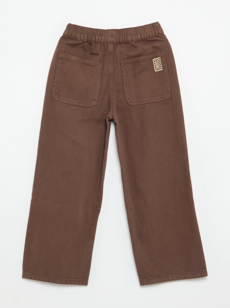 Weite unifarbene Hose Marron - Kiabi