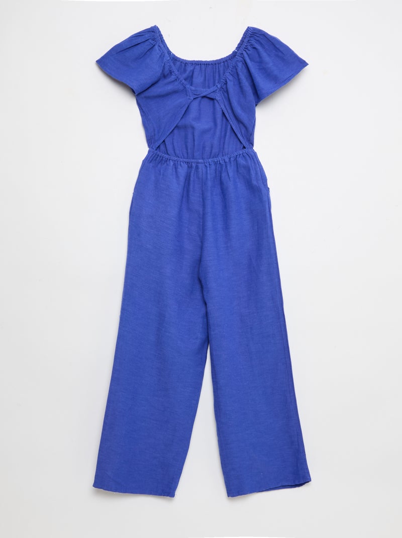 Weiter Overall mit kurzen Ärmeln Blau - Kiabi