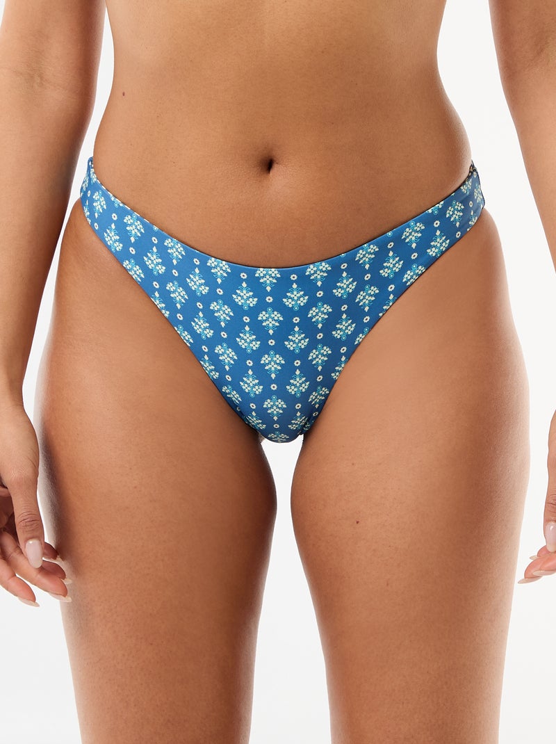 Wendbare bedruckte Badehose Blau - Kiabi