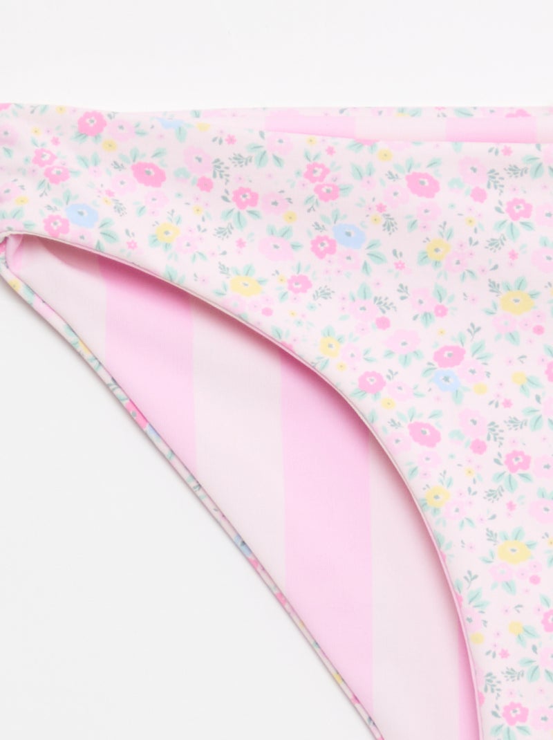 Wendbarer bedruckter Bikini - 2-teilig Rosa - Kiabi