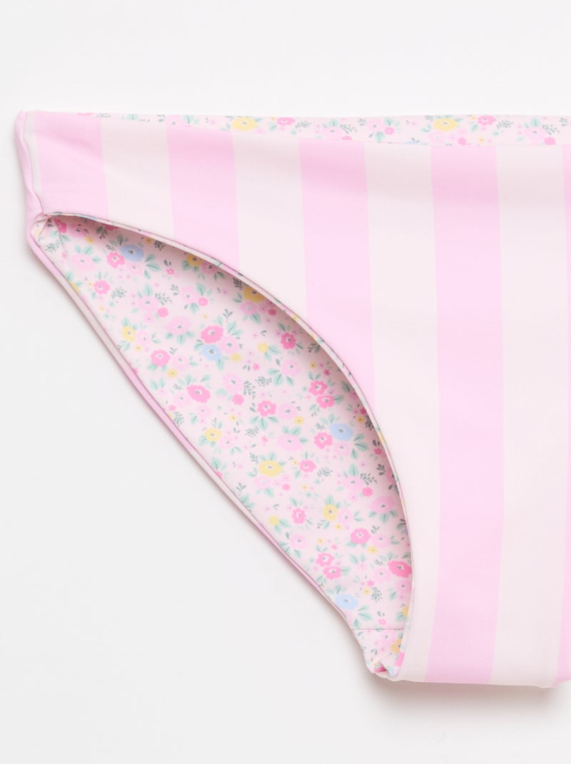 Wendbarer bedruckter Bikini - 2-teilig Rosa - Kiabi