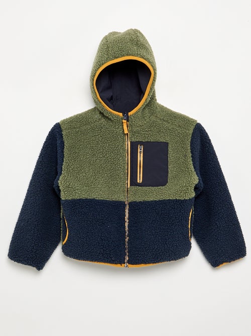 Wendejacke mit einer Seite in Lammfell-Optik - Kiabi