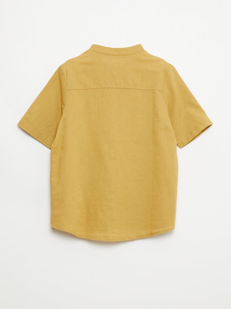 White Cotton Shirt Yellow - Kiabi