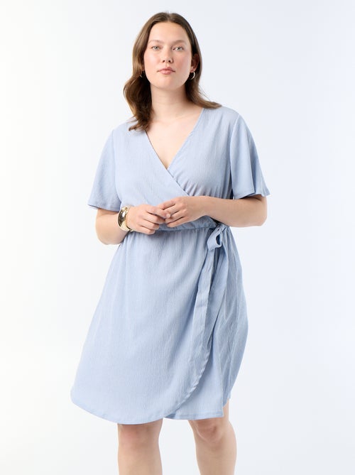 Wickelkleid aus Waffelstrick - Kiabi Wickelkleid aus Waffelstrick - Kiabi