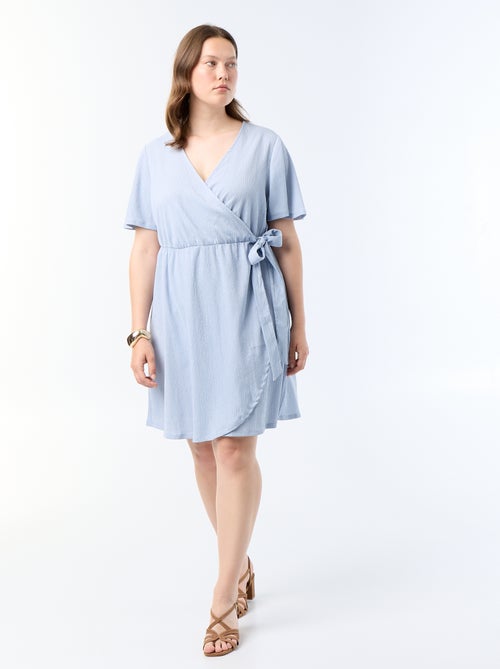 Wickelkleid aus Waffelstrick - Kiabi Wickelkleid aus Waffelstrick - Kiabi