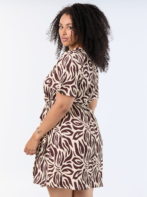 Wickelkleid aus Waffelstrick - Kiabi Wickelkleid aus Waffelstrick - Kiabi